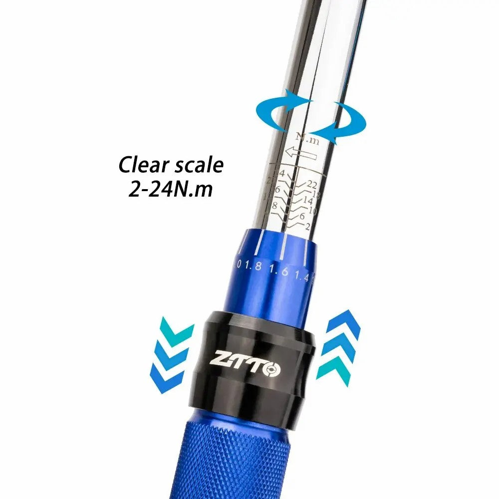 ZTTO 15Pcs 1 / 4" Drive Socket Ratchet Wrench Set 2-24Nm Adjustable Repairing Tool ZTTO 15Pcs 1 / 4" Drive Socket Ratchet Wrench Set 2-24Nm Adjustable Repairing Tool